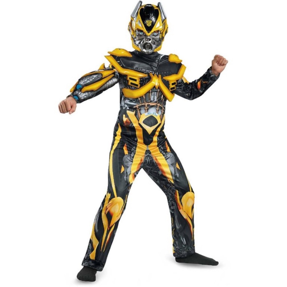 Yellow and Black Robot Hero Costume for Kids - Masked Armor Set